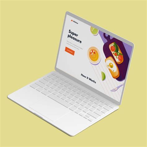 Free Laptop Screen Mockup Template PSD