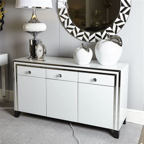 Madison White 3 Door Mirrored Sideboard | Picture Perfect Home