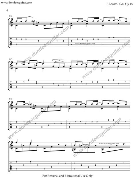 I Believe I Can Fly Fingerstyle Tabs - R. Kelly | Dondee's Guitar