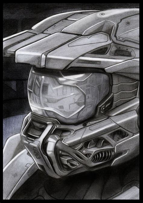 ArtStation - Master Chief Pencil Drawing, Simon Sorour | Halo dibujo ...