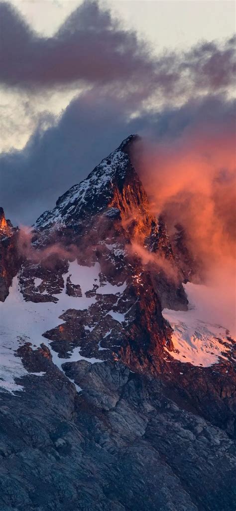 Mountain at Sunset - Wallpapers Central | Sunset wallpaper, Iphone ...