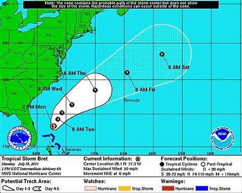 Tropical storm Bret could strengthen, but still heading east into ...