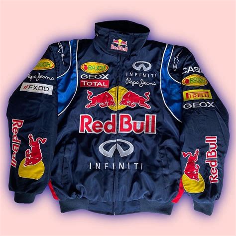 Red Bull Jacket Vintage F1 Jacket Racing Bomber Jacket Streetwear ...