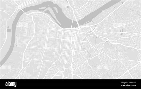 Map of Louisville, Kentucky, USA. Detailed city vector map, metropolitan area. Streetmap with ...