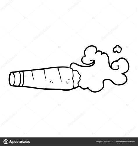 Line Drawing Cartoon Smoking Cigar Stock Vector Image by ...