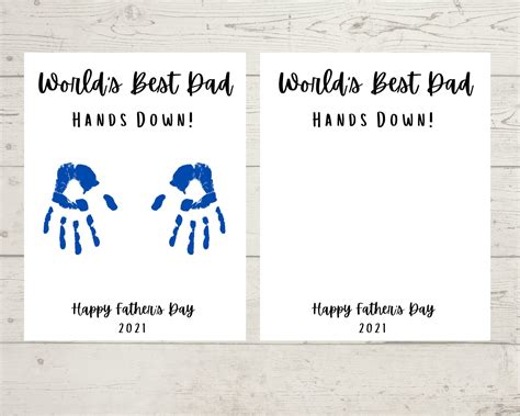 Fathers Day Handprint Art Printable | Etsy