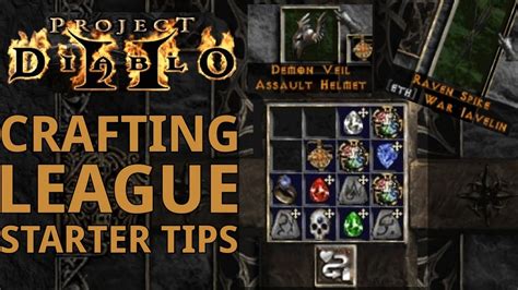 Tips for crafting league starter strategy in Project Diablo 2 (PD2) - YouTube