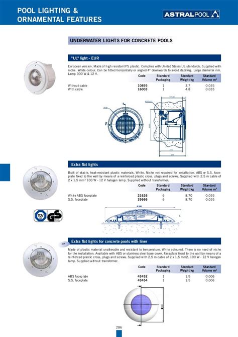 Pool lighting and ornamental features