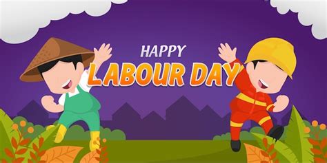 Premium Vector | World labor day banner illustration