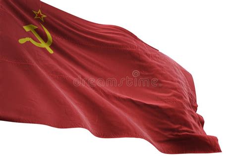 Soviet Union National Flag Waving Isolated on White Background 3d ...