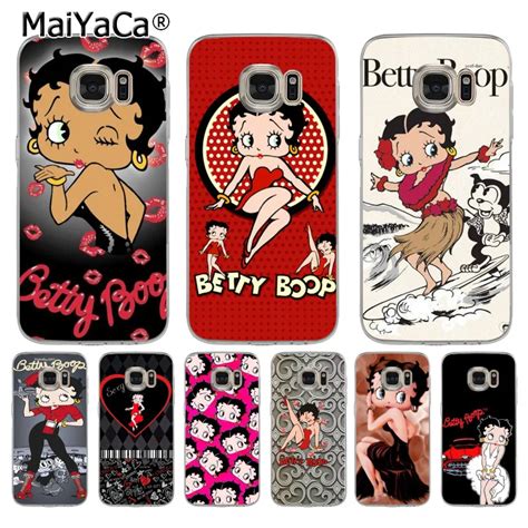 MaiYaCa Betty Boop cartoon Coque Shell Phone Case for Samsung S5 S6 S7 Edge S8 Plus S6 Edge Plus ...