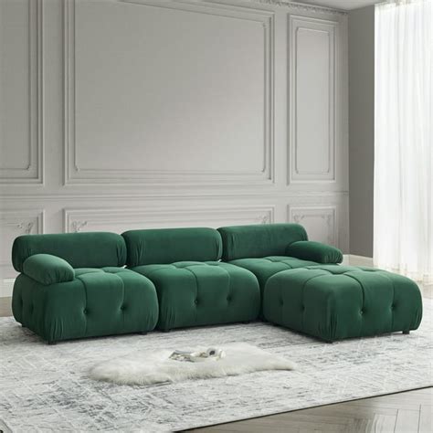 Aukfa Overstuffed Living Room Sectional Sofa, Button Tufted, Oversized ...