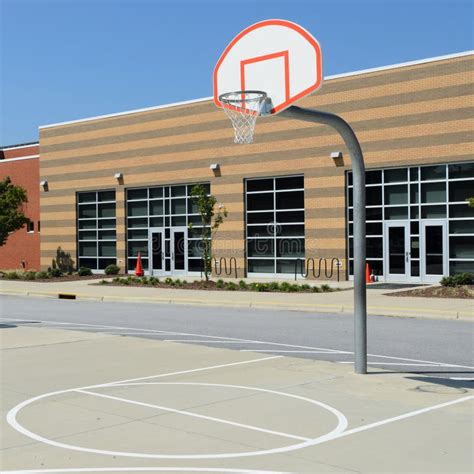 School Yard Basketball Court Stock Photo - Image: 23408484