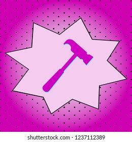 Hammer Purple Icon Popart Background Vector Stock Vector (Royalty Free) 1237112389 | Shutterstock