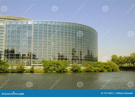 European Parliament in Strasbourg Editorial Photo - Image of river ...