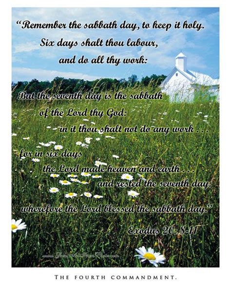 The Fourth Commandment | Fourth commandment, Sabbath day, Heaven on earth