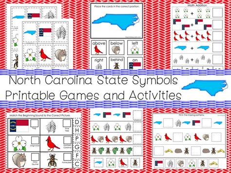 30 North Carolina State Symbols Themed Learning Games - Etsy