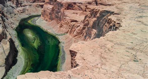 Amazing Colors of Horseshoe Bend, Aerial View of Canyon and River Stock ...