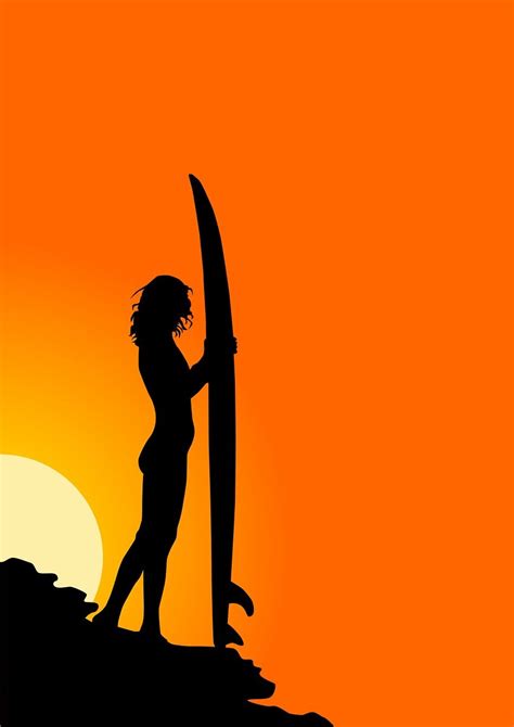 Download Surfer, Sunset, Silhouette. Royalty-Free Stock Illustration ...