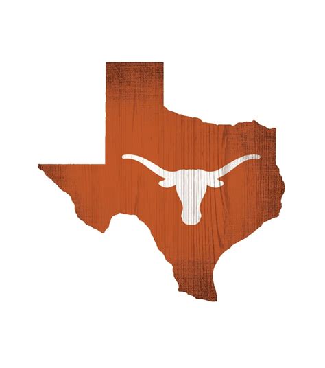 the texas longhorns logo is painted on wood