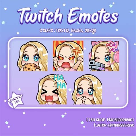 Twitch Emotes // Cute Chibi Emotes for Streamers / Kawaii Cute - Etsy Canada