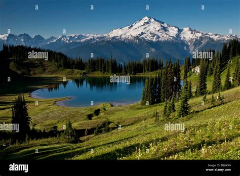 Glacier Peak above Image Lake, Glacier Peak Wilderness, North Cascades, Washington Stock Photo ...