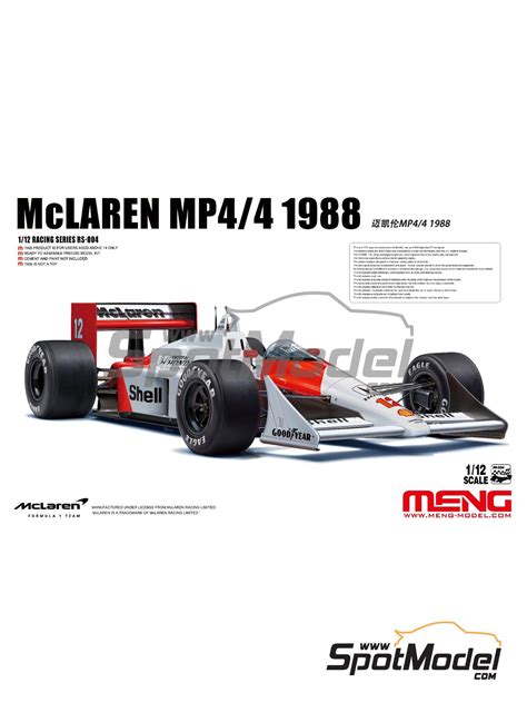 Meng Model RS-004: Car scale model kit 1/12 scale - McLaren Honda MP4/4 ...