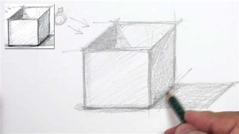 How to Draw 3d shapes - 3d Box Drawing Lesson | Drawing lessons, Draw a box, 3d drawings