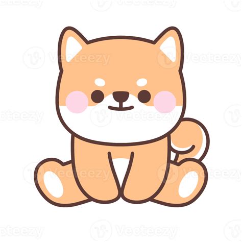 Cute shiba inu dog sitting.Animal cartoon character design. 25225703 PNG