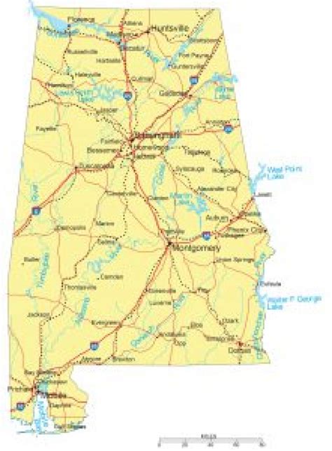 Tennessee Alabama State Line Map - Printable Map