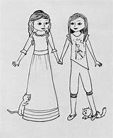 Girl With Doll Coloring Page  Nation sketch template