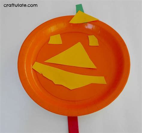 Paper Plate Pumpkins - Craftulate