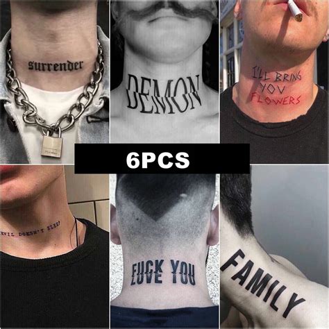 Neck Tattoos Words