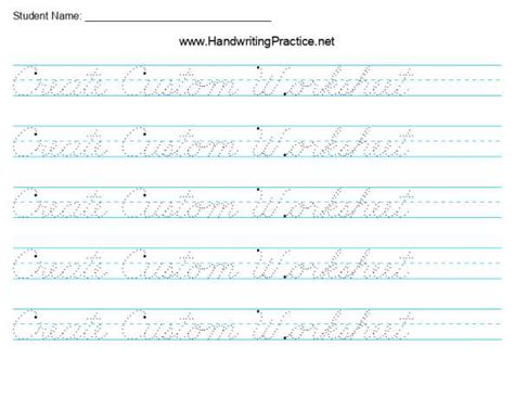 Cursive Handwriting Worksheets - HandwritingPractice.net