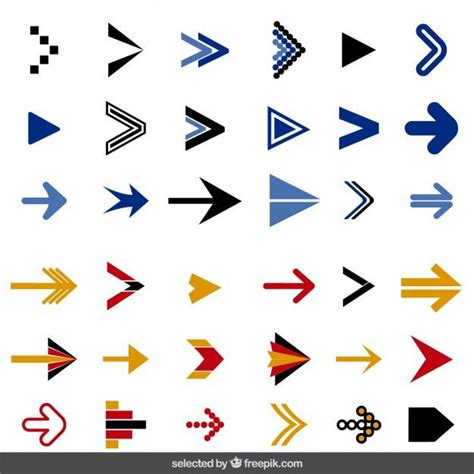 カラフルな矢印のコレクション | 無料のベクター | 矢印 デザイン, 文字デザイン, サイン デザイン