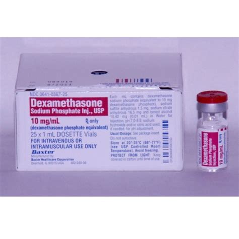 Dexamethasone Sodium Phosphate 10 mg / mL Injection Single-Dose Vial 1 mL - SupremeMed