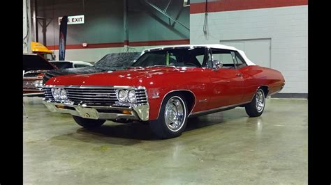 1967 Chevrolet Impala SS Convertible in Red Paint & 427 Engine Sound My Car Story with Lou ...