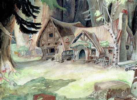 A Study Of The 7 Dwarves Cottage From Snow White