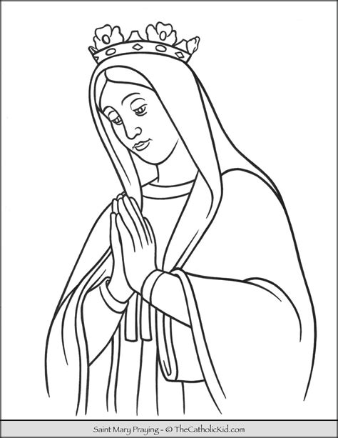 Free Printable Coloring Pages Of The Virgin Mary