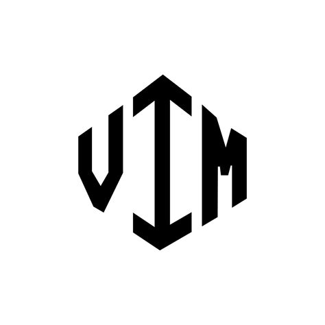 VIM letter logo design with polygon shape. VIM polygon and cube shape ...