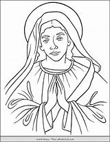 Virgin Mary Catholic Coloring Pages sketch template