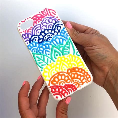 Puffy Paint DIY Phone Cases