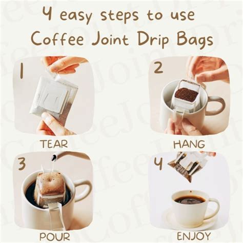 4 Easy Steps To Use A Coffee Drip Bag | Coffeejoint.drip | Hand drip coffee, Easy step, Coffee