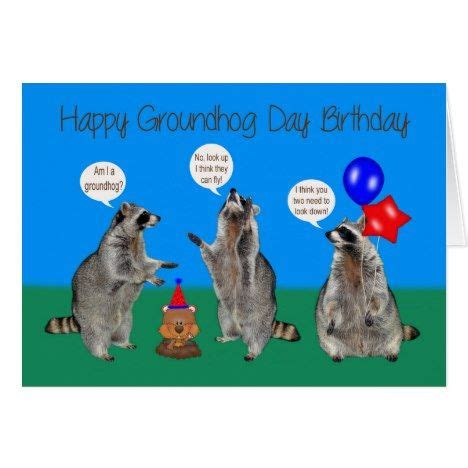 Birthday On Groundhog Day Greeting Cards | Zazzle | Happy groundhog day ...