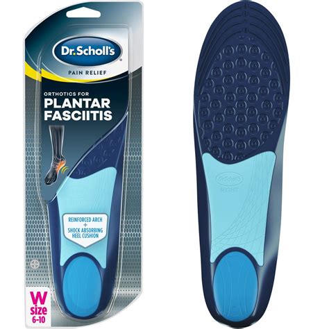 Dr. Scholl's Pain Relief Orthotics for Plantar Fasciitis for Women, 1 Pair, Size 6-11 - Walmart ...