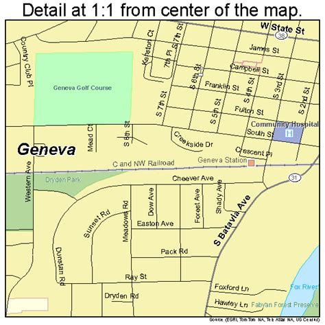 Geneva Illinois Street Map 1728872