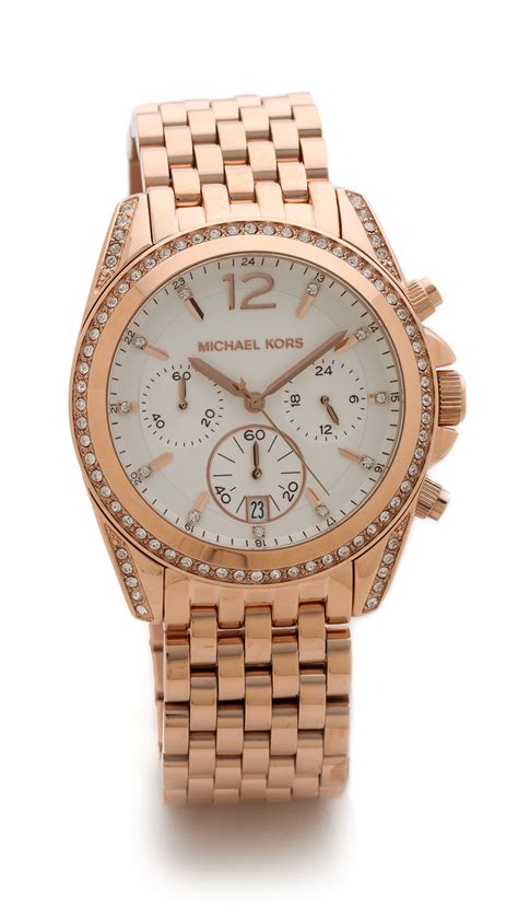 Michael Kors Pressley Watch in Gold (Rose Gold) | Lyst