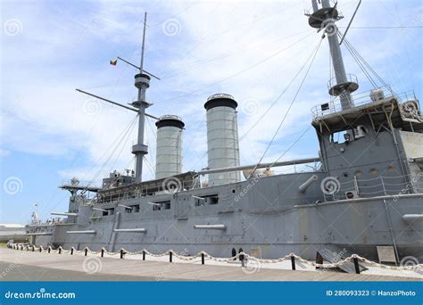 Mikasa Memorial Ship (battleship) Museum in Yokosuka, Japan Stock Image - Image of memorial ...