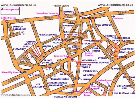 Theatreland map - London Theatre Guide Map of London Theatres | London ...