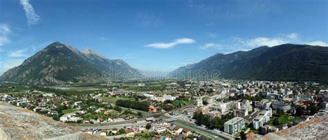 Panorama Martigny, Switzerland Stock Photo - Image: 15762040